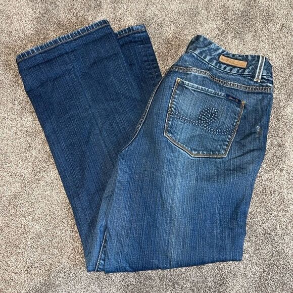 Seven 7 Jeans Womens 16 Regular Boot cut High Rise Dark Wash Denim Pants Blue - Picture 1 of 11